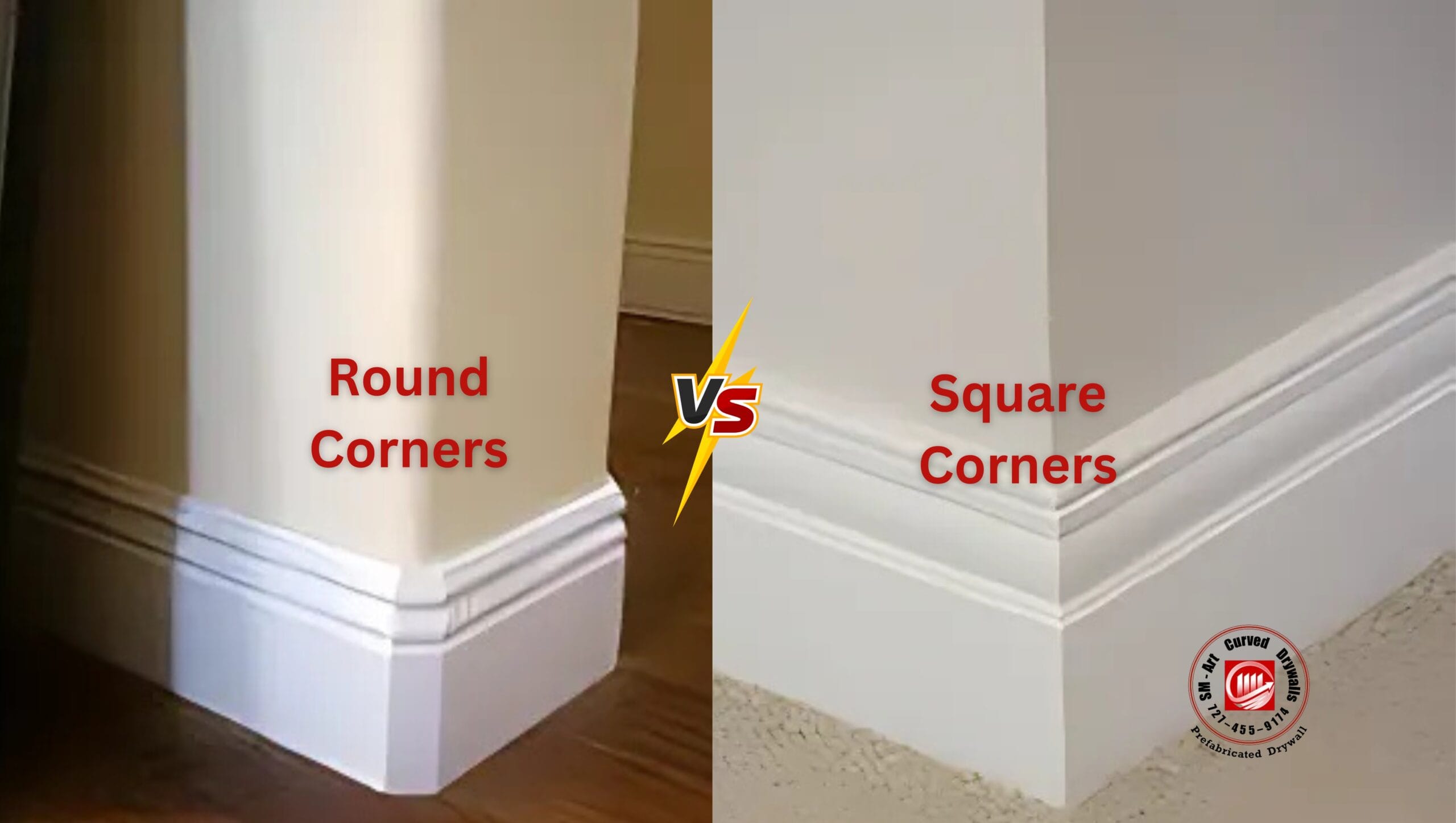 Square Vs Rounded Drywall Curved Drywall Corners Curved Arc Angle Strip Special Shaped Corner